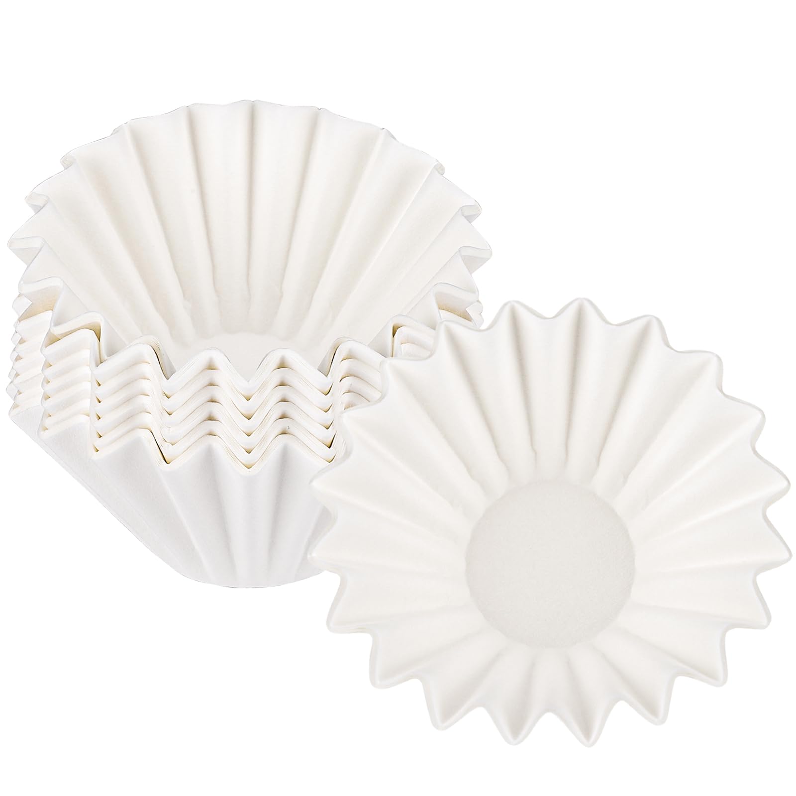 EUSOAR Single Serve Coffee Filters,1-2 Cup Pack of 200 White Mini Disposable Unbleached Replacement Basket Drip Coffee Filters Paper Sheets, for Home Commercial Dripper Pour Over Drip Coffee Makers