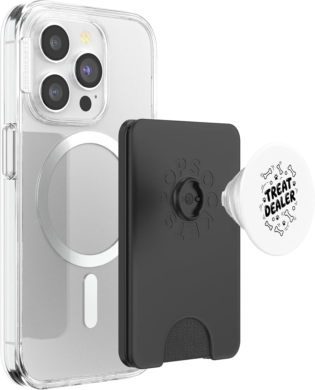 Treat Dealer Funny Dog Lover Pet Owner Mom Dad Dog Walker PopSockets PopWallet for MagSafe image 3