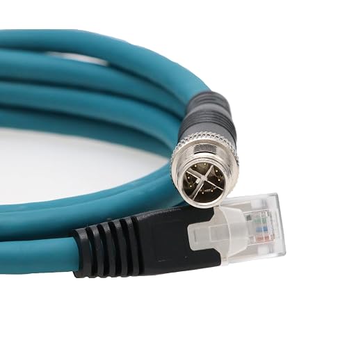 Cable Industrial Ethernet Cat7 M12 X-Code 2 metros miniatura 6