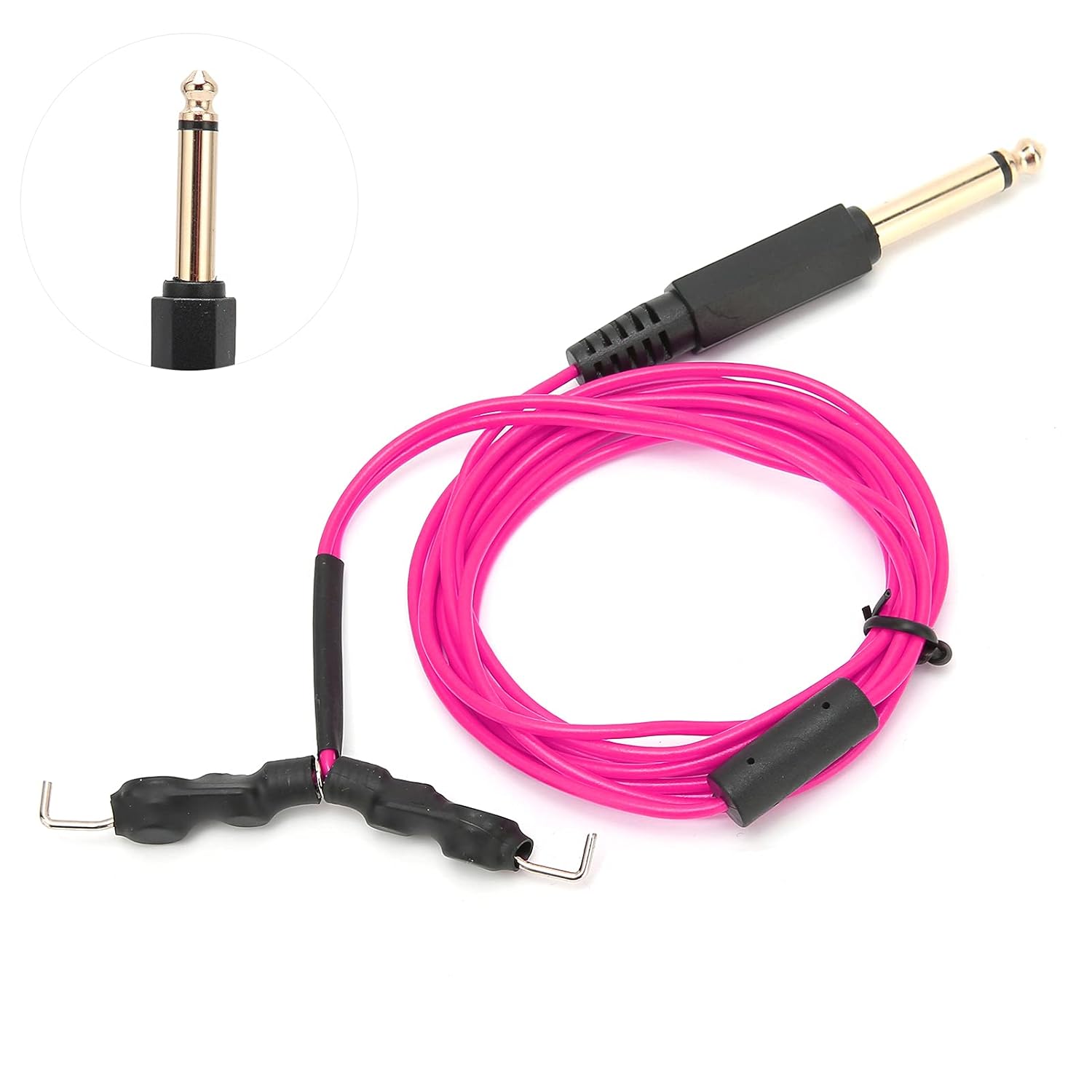 Tattoo Clip Cord, Tattoo Cord Copper Wire Tattoo Power Silicone Tattoo Machine Cables Hook Line Accessories Clip Cord Tattoo Machine Power Conversion Kit for Tattoo Machines(Pink) : Beauty & Personal Care