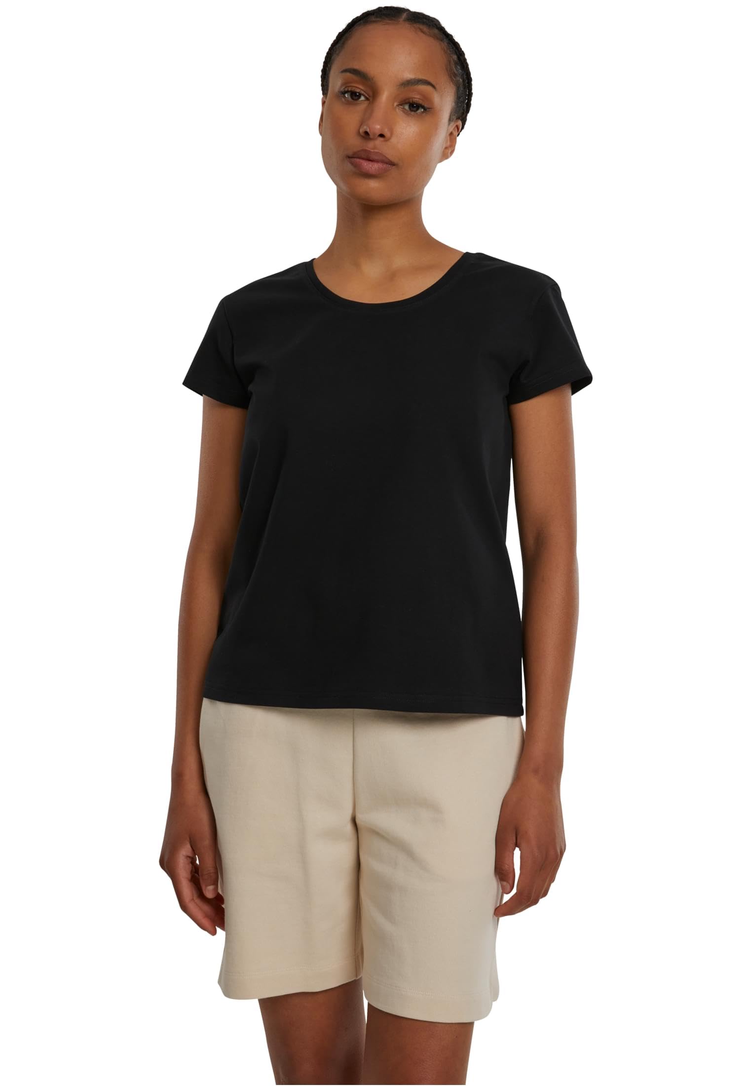 Urban Classics Women's Tb7170-ladies Sorona Regular Tee T-Shirt, Black, XS