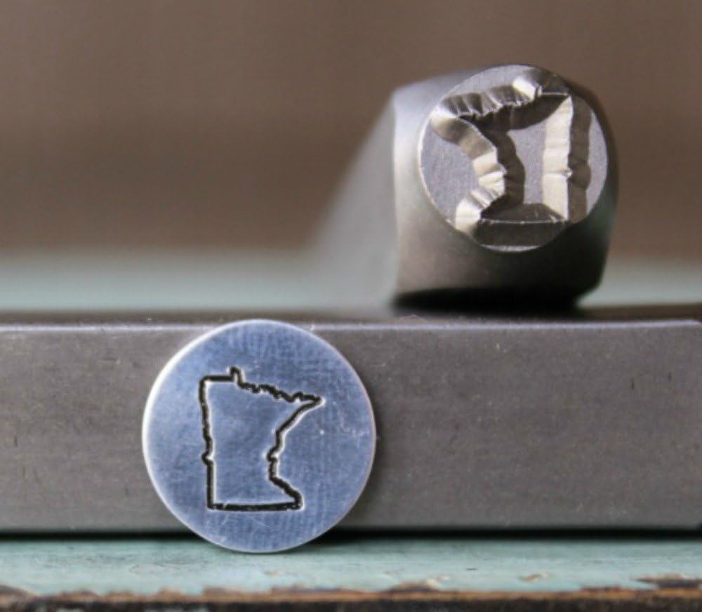 8mm Minnesota US State Metal Punch Design Jewelry Stamp