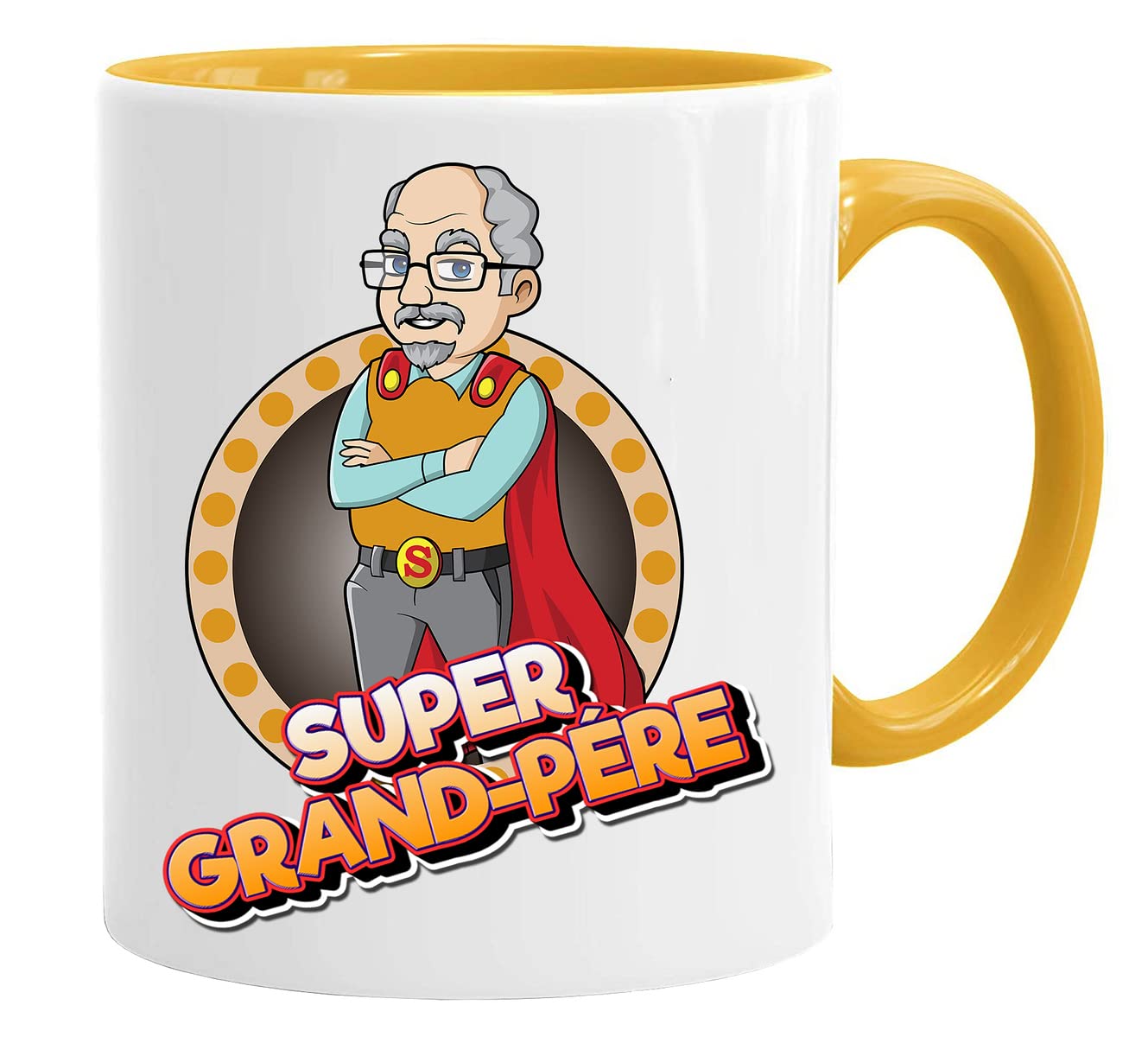 Acen Merchandise Grandfather Mug - Super Grandfather - Original Mug/Birthday/Easter Day/Ceramic 350ml / Original Gift Idea