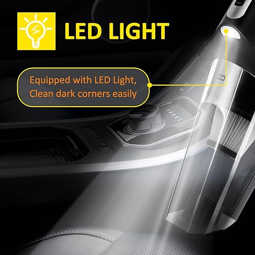 Miniatura 3 de Migtory Aspiradora de coche 4 en 1 multiusos portátil con bomba de compresor de aire digital inflador de neumáticos CC de 12 V para automóviles