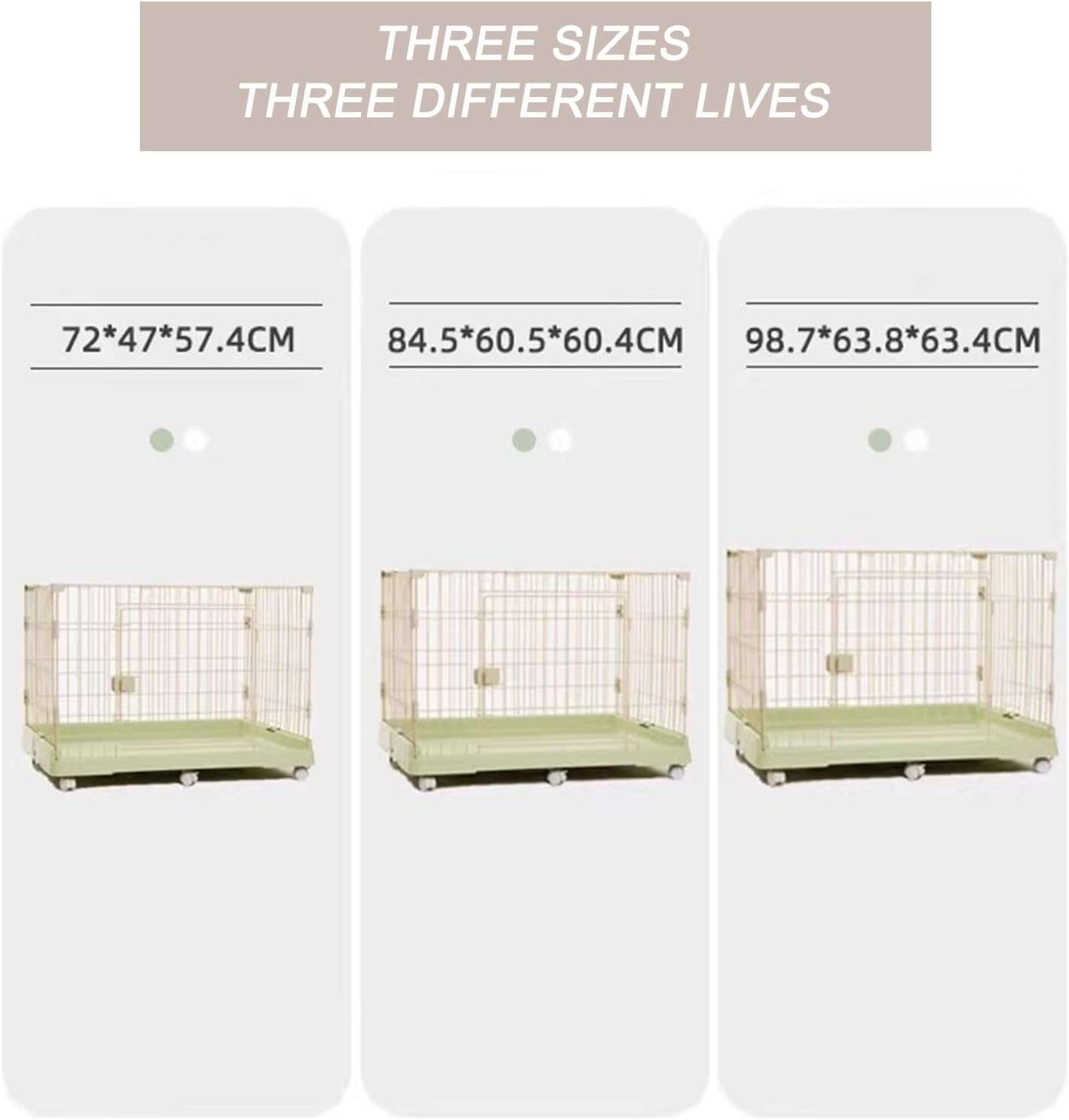 review Cat Cage Indoor Cat Enclosures DIY Cat Playpen Kennel, Detachable Cat House Enclosure on Wheels, Multi-Feature Enclosed Cat Condo, for 1-2 Cats or Small Animals(White,98.7 * 63.8 * 63.4cm)