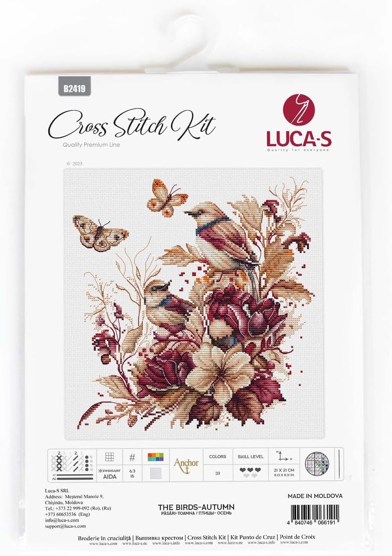 Thre Birds-Autumn B2419L Counted Cross-Stitch Kit