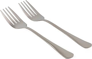 Cornucopia Brands Stainless Steel Serving Forks (2 Pack) - 9" Elegant Buffet Banquet Forks, Rust-Resistant, Dishwasher Safe