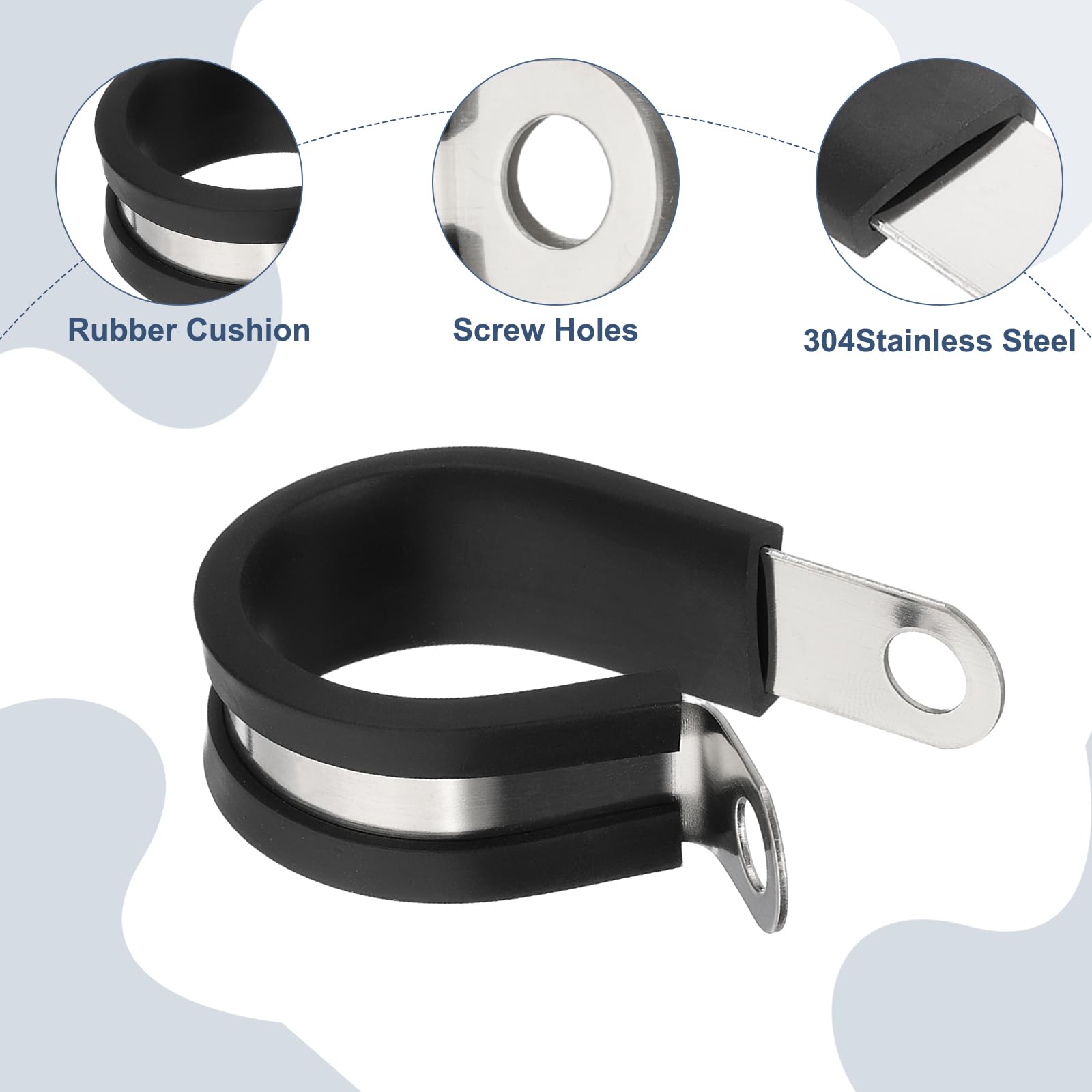 PATIKIL 7/8 Inch Cable Clamps - Image 3
