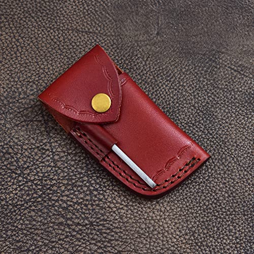 Mktraders202 4Pcs Giftpack Handmade Damascus Steel Pocket Folding Knife Blue Wood Handle,Hiking Knife,Tactical Knife,Hunting Gear,Knife Sharpeners,Premium Quality ,Knife Set,Gifts ,Gift For Men #TOP6