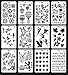 Plastic Stencils for Painting, 12Pcs Bullet Journaling Stencils for Crafts 5.7x9.6 Inches