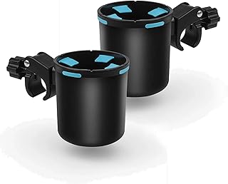 Marine Boat Rail Cup Holder,No-Drill Tool-Free Install,Holds 30-40oz Tumblers,Install On Bimini Top Conver Rail