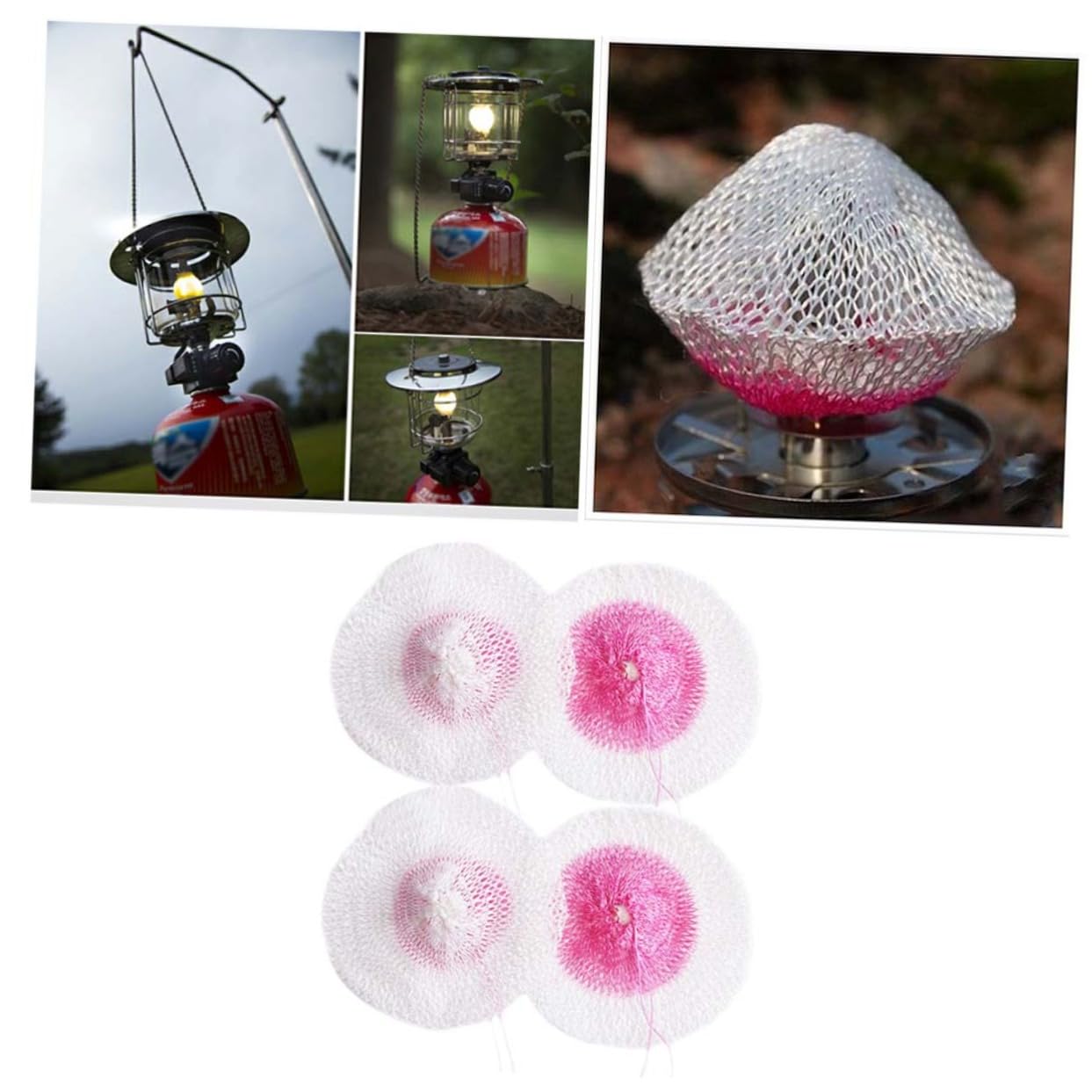 Alipis 4Pcs Gas Lantern Mantles for Camping Replacement Light Covers for Outdoor Activities Easy Fit for Gas Lamps and Safe to Use for Picnics and Travel