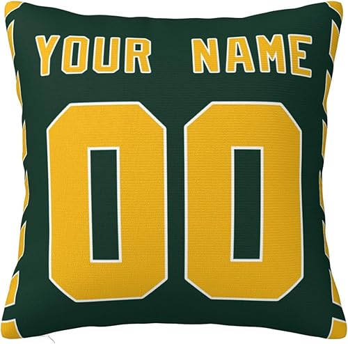 Miniatura 1 de Regalos personalizados con nombre y número, funda de almohada personalizada para dormitorios y decoración de sala de estar, 12 x 12 pulgadas