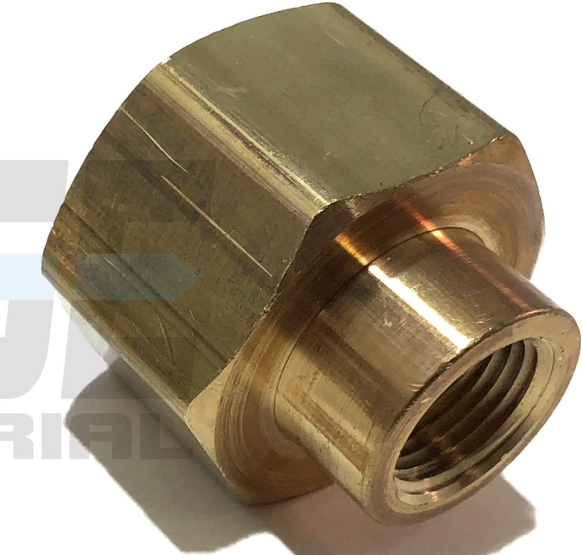 Brass REDUCING Coupling 3/4" X 3/8" Female NPT FNPT Fuel/AIR/Water/Oil/Gas WOG (Qty 01)