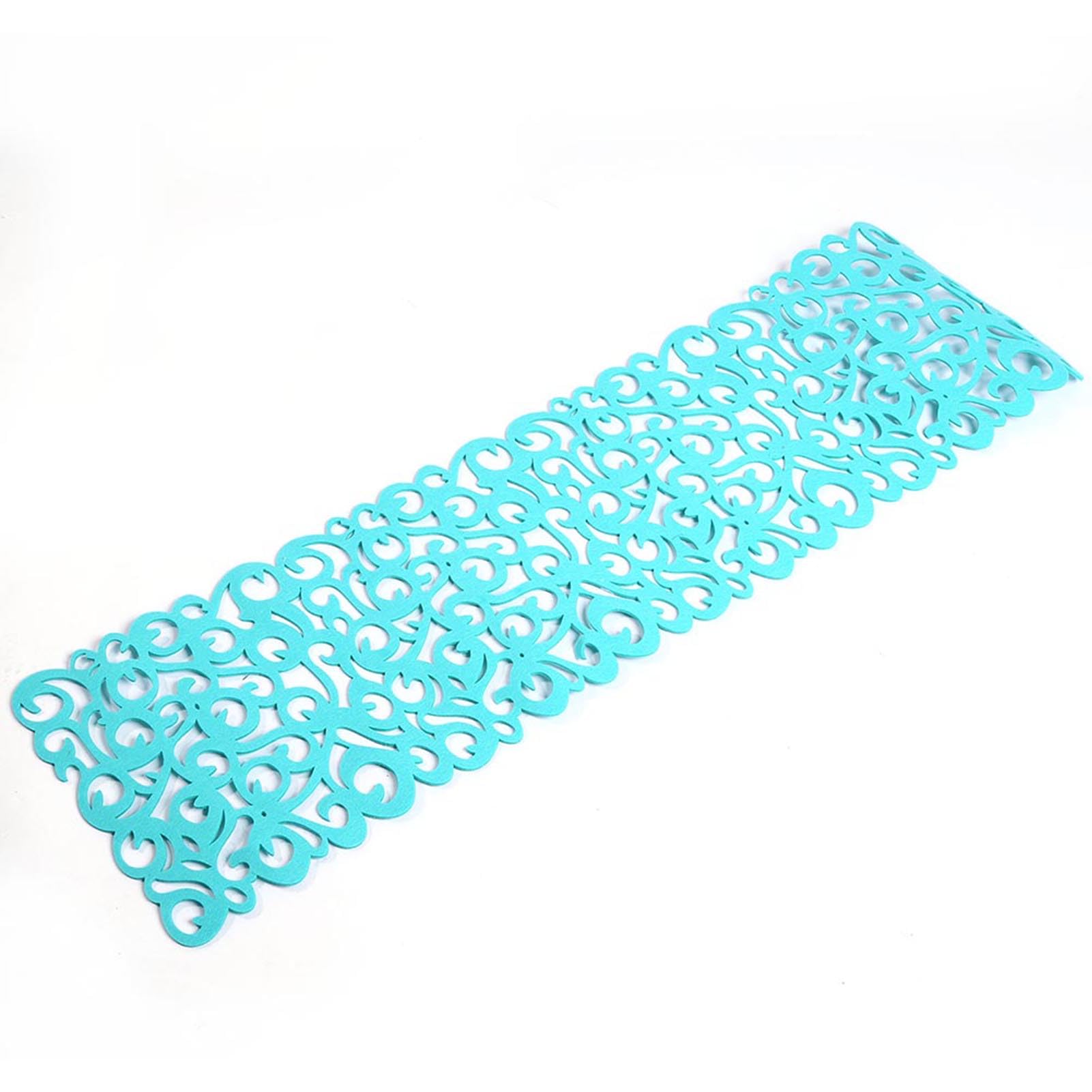 Chemin De Table Rectangulaire En Feutre, Motifs Ajourés, Vert Clair, Déco Table Pour Mariage, Noël Ou Cuisine