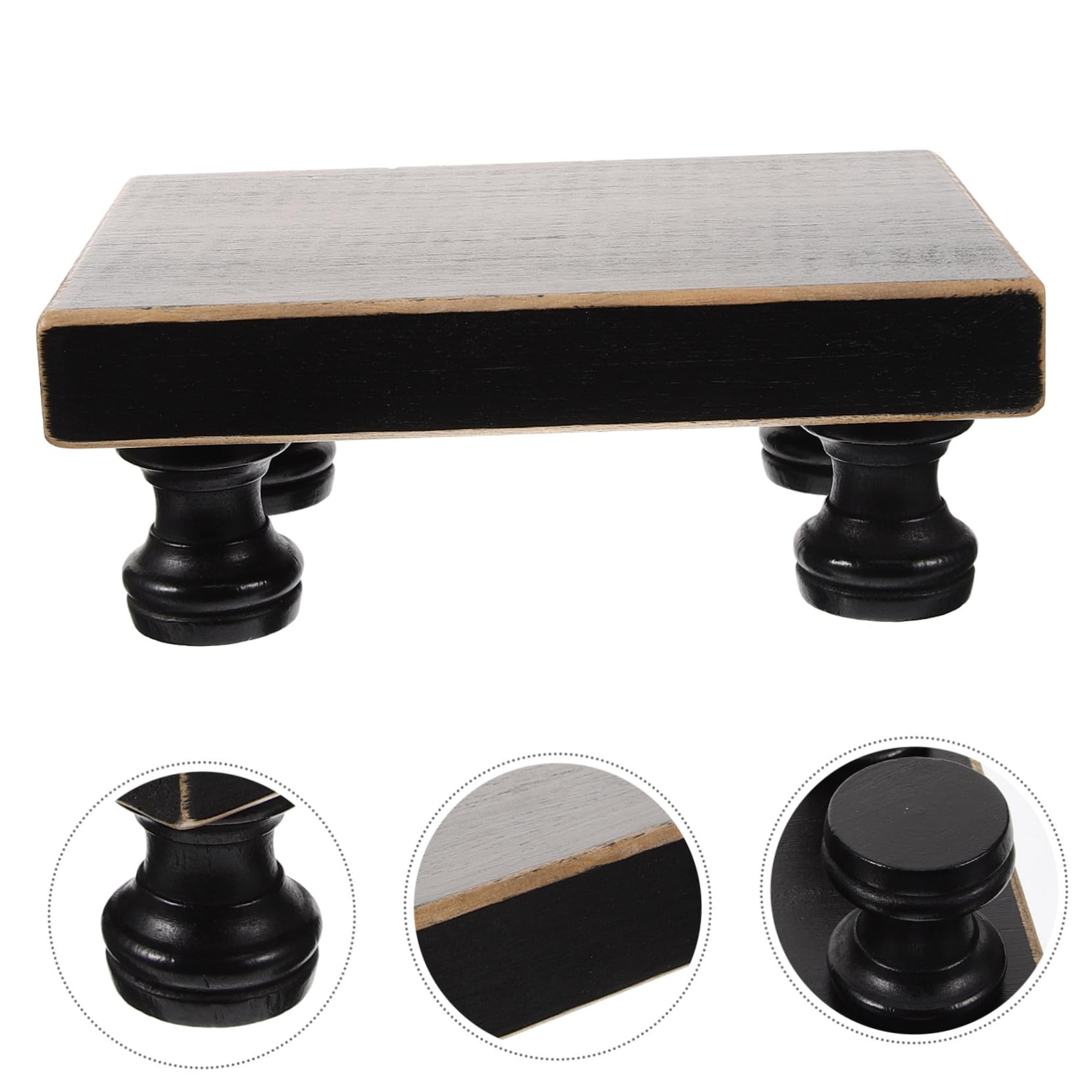 Jabonera de Madera Base Desmontable y Patas Negras