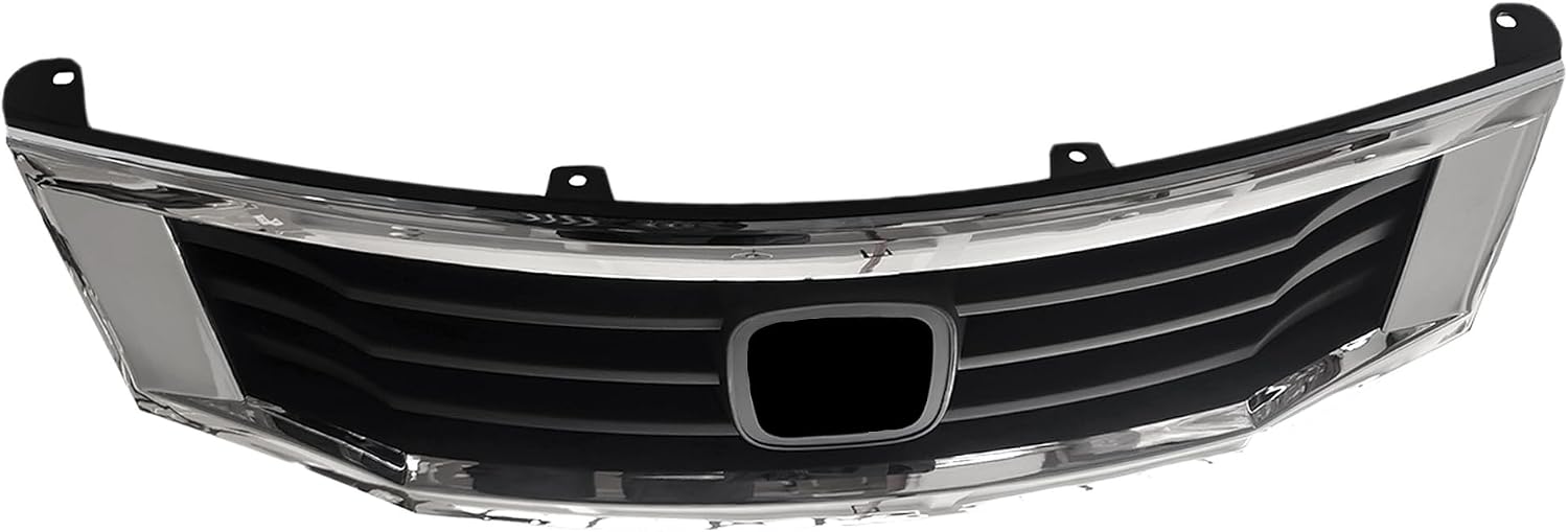 Front Bumper Grille Black With Chrome Grill For 2008 2009 2010 Honda Accord HO1200189