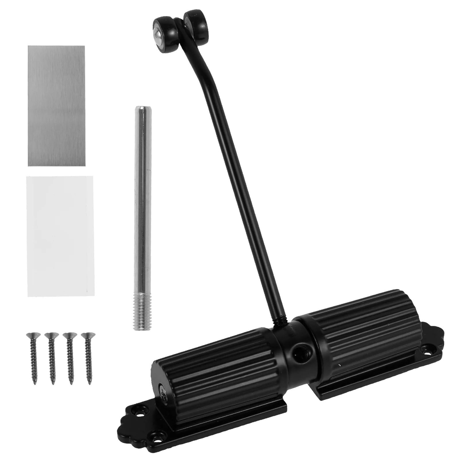 Forvexilla Black Automatic Door Closer Interior Exterior Door Hinge Stopper