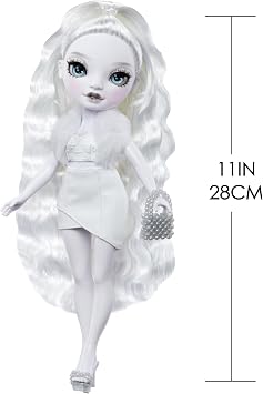 Rainbow High Shadow High Natasha Zima Grayscale 11 Fashion Doll with White Hair and White Outfit, Stylish Handbag, Great Gift for Kids 4-10 Years Old