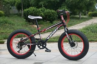 Bike Bike Mountain Bikes Exercise Bike for Home Bike Male and Female Bicycles Fat Tire disc Brake MTB Mountain Bike Off-Road Gear Reduction Beach Bike-Black red_7 Speed