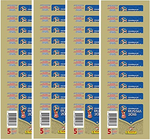 20 PACKS: 2018 Panini World Cup Russia Soccer Stickers (100 total)