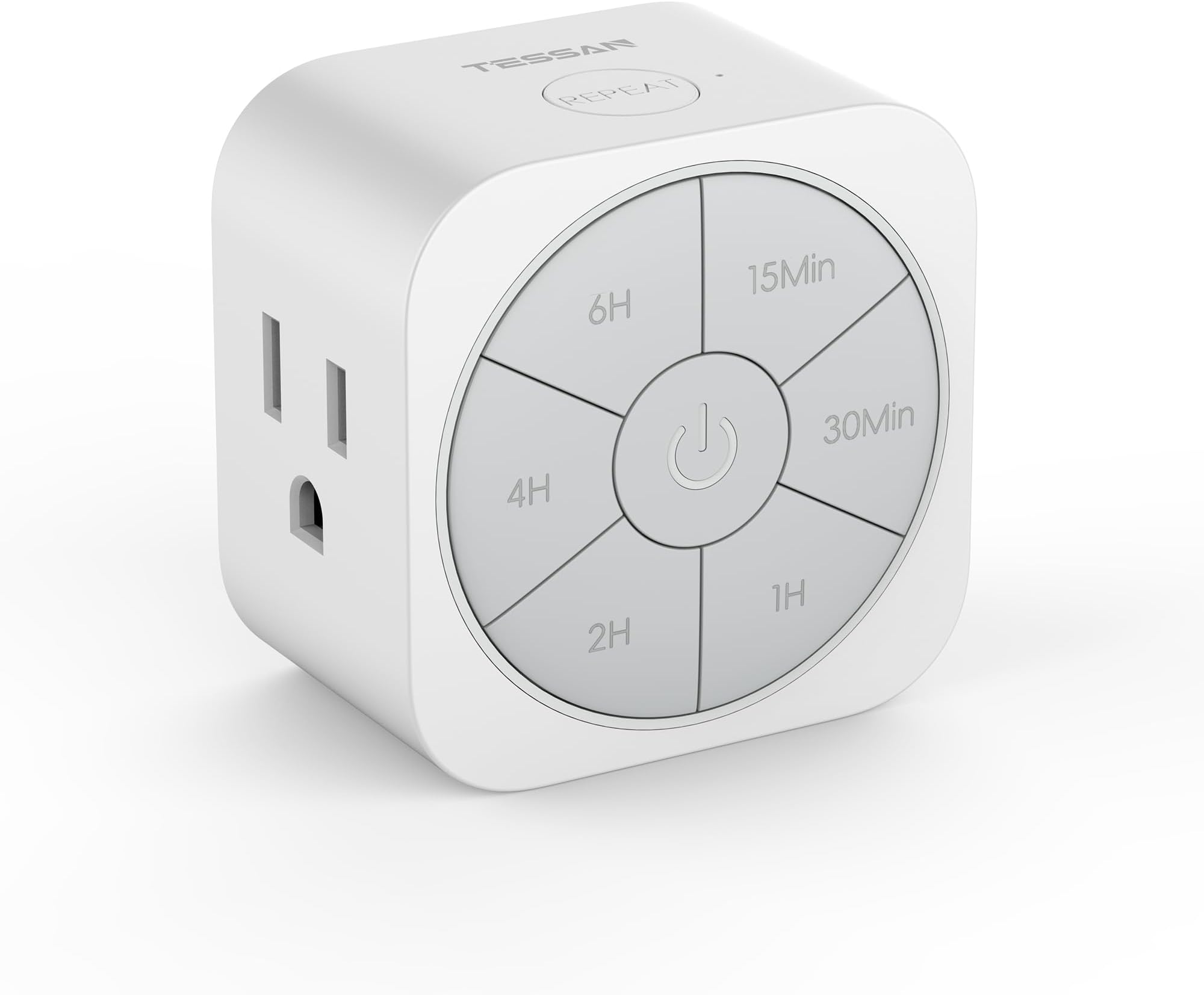TESSAN Indoor Outlet Timer, Countdown Timer Up to 6 Hours, Timer for Lights, Iron, Fan, Electric Bike, Auto Shut-off 1875W