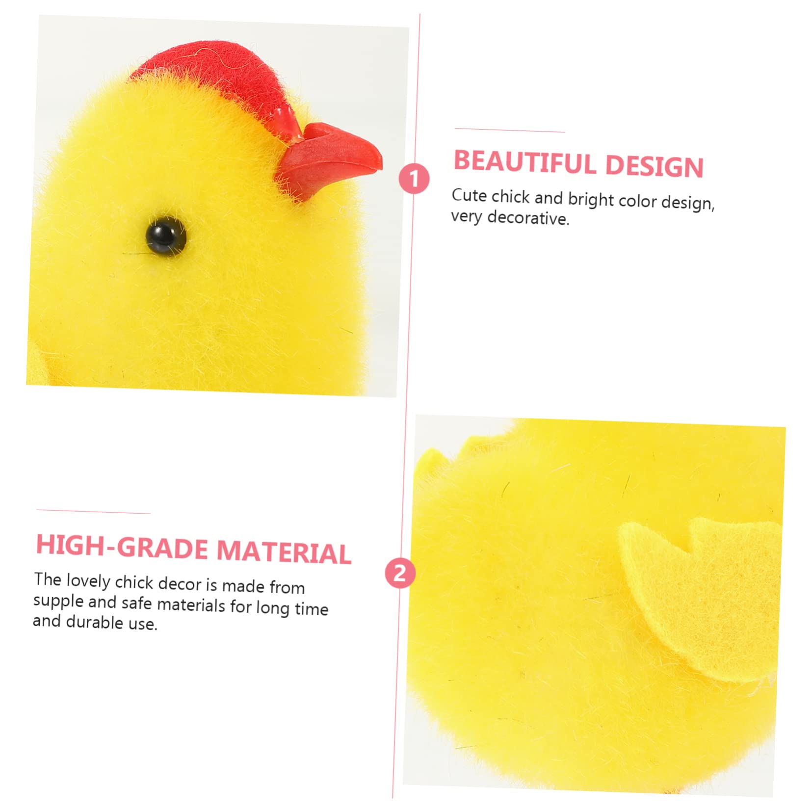 Zerodeko 30 Pz piccolo ornamento di pollo giallo pulcini di pelliccia di pasqua finti pulcini pasquali giocattoli per bambini il decorazioni di pollo pasquale