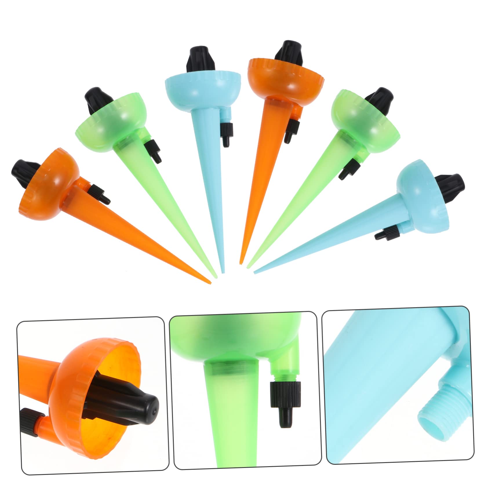 ibasenice 3 Set Irrigatore per Piante Dispositivo Picchetto con Irrigazione Controllo Facile Design Leggero per Casa Mantiene Piante Umide 6 Pezzi*3