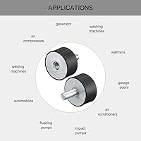 Vista 4 de uxcell Soportes de goma M10 macho hembra, amortiguador, para generador de motor, compresor de garaje, bomba de ósmosis inversa, generador de aire