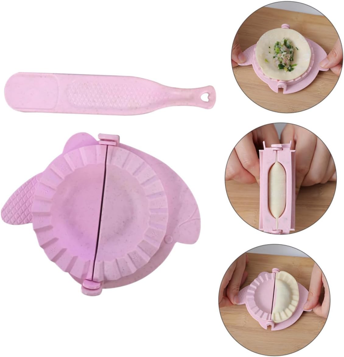 2pcs Wheat Straw Dumpling Maker Set for Pierogi and Pasta Preparation