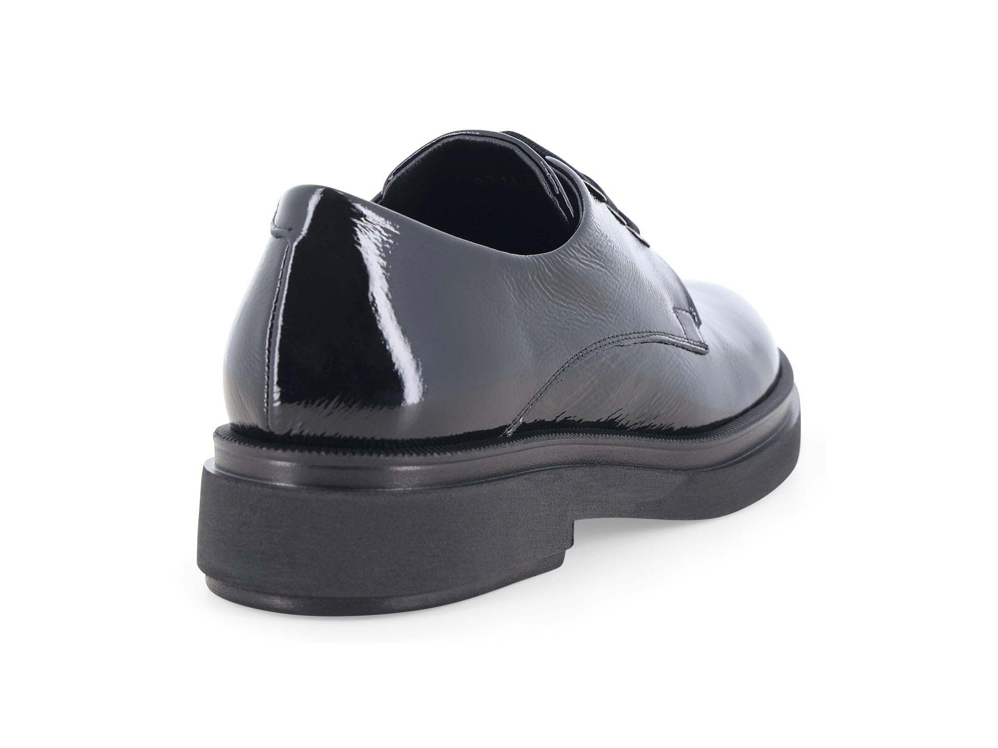 Melluso Scarpa Bassa Donna Stringata in Vernice Nera con Tacco Basso