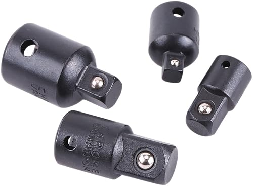 Miniatura 4 de Juego de adaptadores de impacto reductor de impacto de 4 piezas, juego de convertidor de destornilladores de 12", 38", 14" adaptadores de llave de