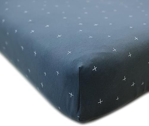 Miniatura 5 de Sábana bajera ajustable para cuna, 100% algodón orgánico, para niños y niñas. Se adapta a colchones estándar para cuna y niños pequeños, suave y