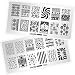 Whats Up Nails - Christmas New Year Winter Nail Stamping Plates (B003, B022) for Nail Art Design