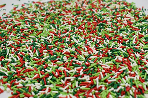 Mistletoe Magic Sprinkle Mix - 8 oz Resealable Stand Up Candy Bag - Christmas Themed Sprinkle Topping - Bulk Holiday Sprinkles for Baking and Desserts
