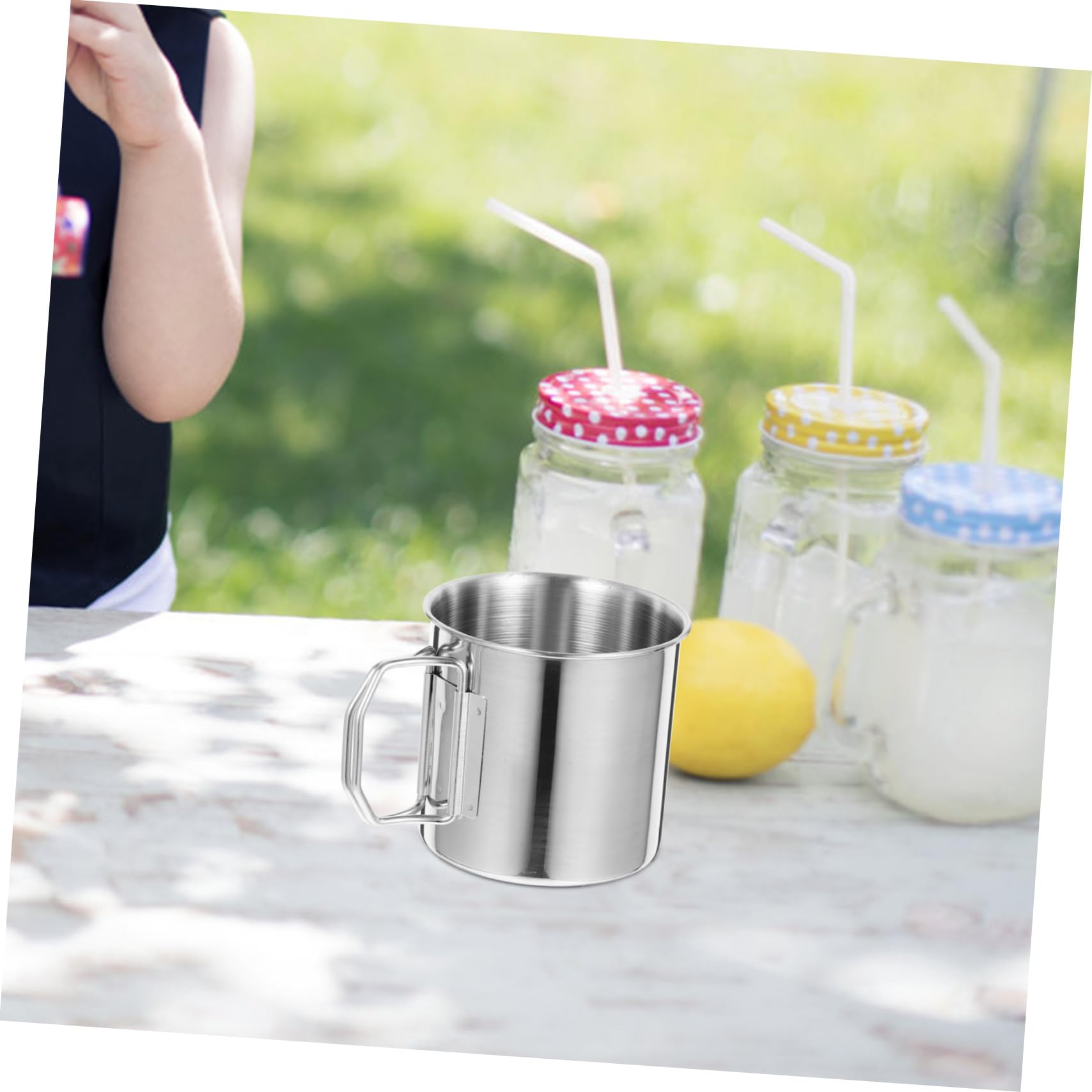Toddmomy 3 ensembles Gobelet Pliable En Acier Inoxydable 304 Pour Le Camping Les Voyages Le Thé Le Café L'Extérieur 2 pièces * 3