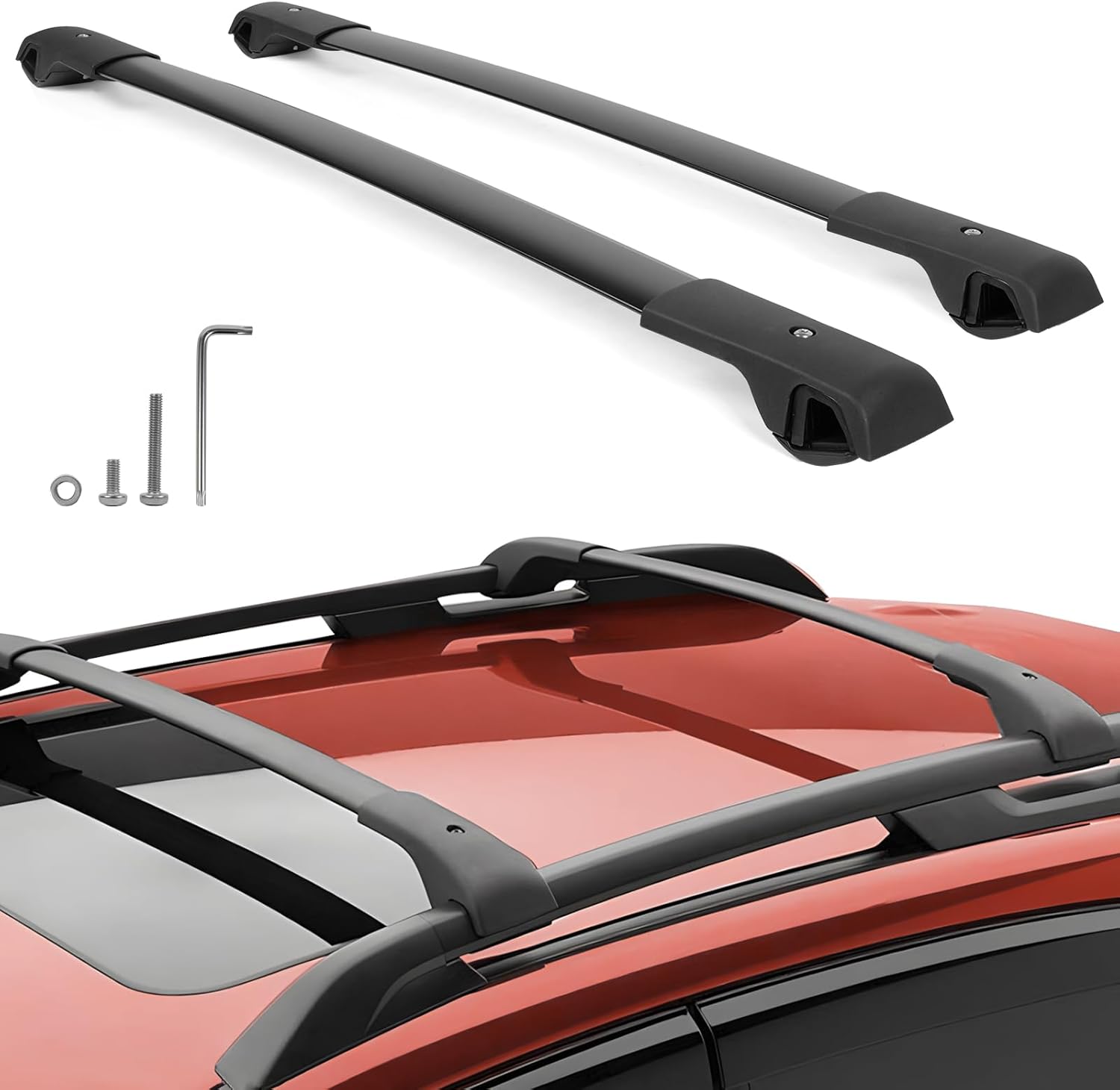 Roof Rack Cross Bars for Subaru Forester 14-24 Non Wilderness & XV Crosstrek 13-26 & Impreza 12-19 & Outback 22-25 Wilderness, Aluminum Roof Rack Crossbars Storage for Bicycle, Kayak, Cargo Box, Ski