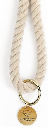 Miniatura 3 de Correas de cuerda hechas a mano para perros pequeños, correa trenzada natural de algodón orgánico de 5 pies