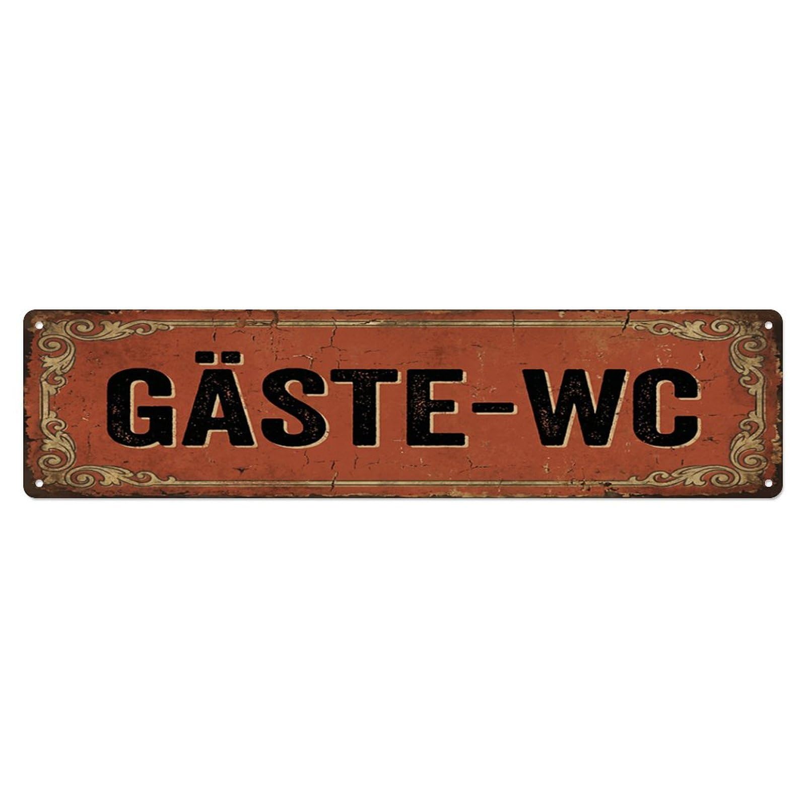 Vintage Nostalgic Pub Restroom 1 Toilet(WC) Door Metal Tin Skinny Sign Plaque Wall Decor for Cafe, Club Bar, Office, Home Garden Metal Poster 4x16Inch