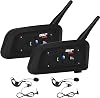 EJEAS V6C Referee Bluetooth Intercom, 850 mAh Full Duplex 1200 M Wireless Bluetooth Interphone with Referees Headset and Running Armband for Soccer Hockey Rugby Sport Pack of 2