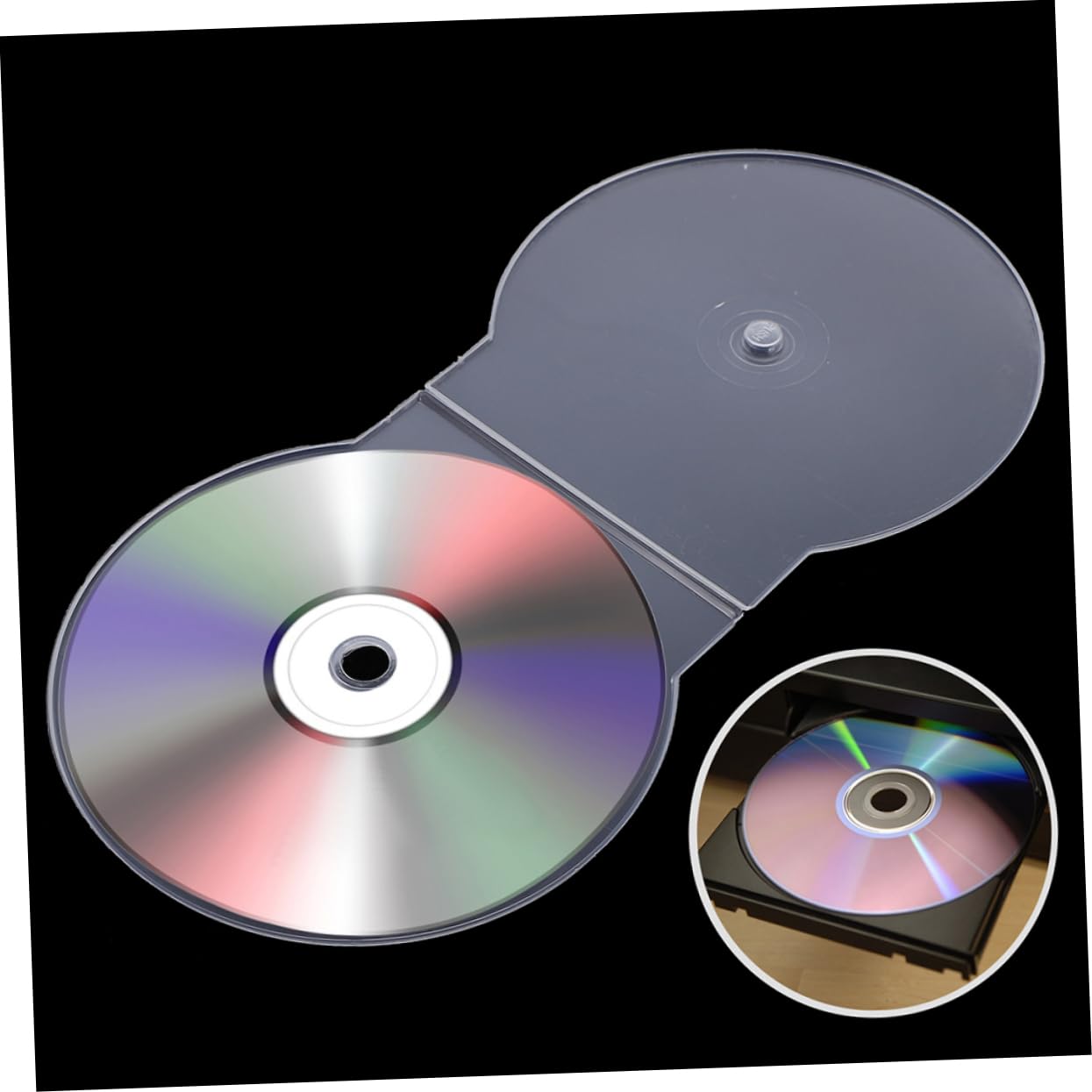 LIFKOME 50 Pezzi Custodie Porta Cd Trasparenti in Plastica Rigida Custodie Porta Dvd Singoli Antigraffio Leggere Per Viaggi Auto e Casa