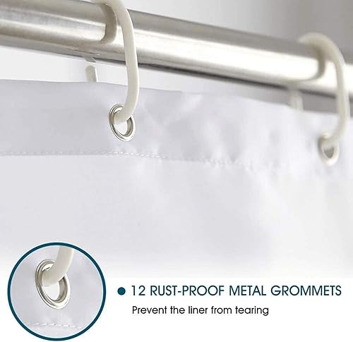 Miniatura 3 de YETTA YANG Juego de cortina de ducha para baño, diseño abstracto de mármol azul marino, dorado, decoración del hogar, opacidad, cortina de spa, 72 x