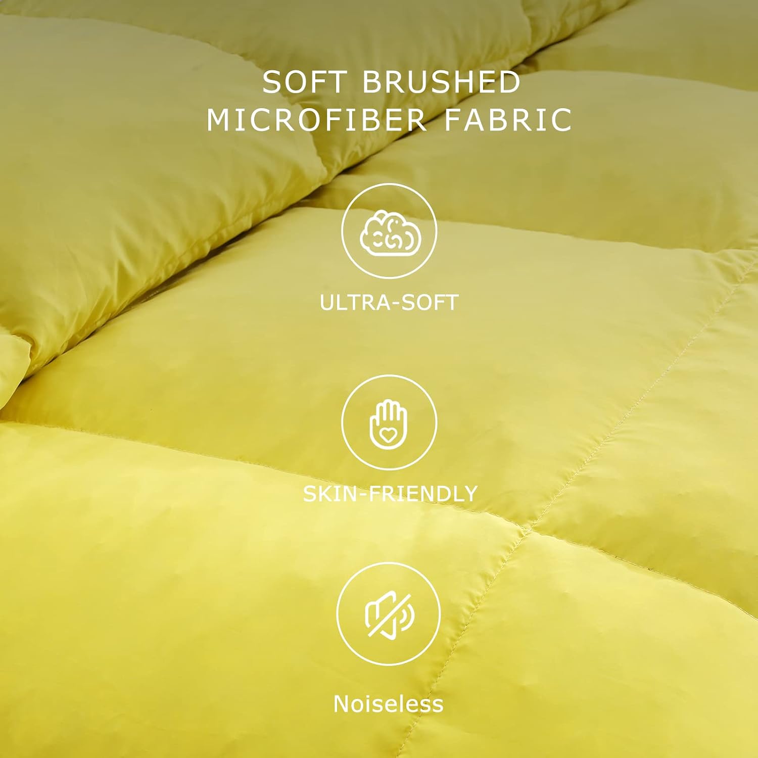 BPC Queen Size Down Comforter - Goose Duck Down and Feather Filling - Soft Brushed Microfiber Fabric Duvet Cover- All Season Ultra-Soft Microfiber Comforter Duvet Insert