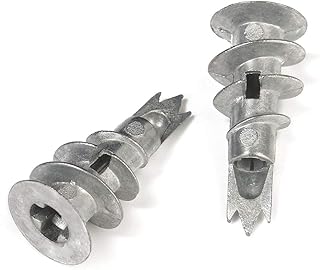 50 Sets Wall Anchors Plugs, Heavy Duty Zinc Alloy Anchors for Self-Drill Plasterboard Cavity Hollow Wall Fixing