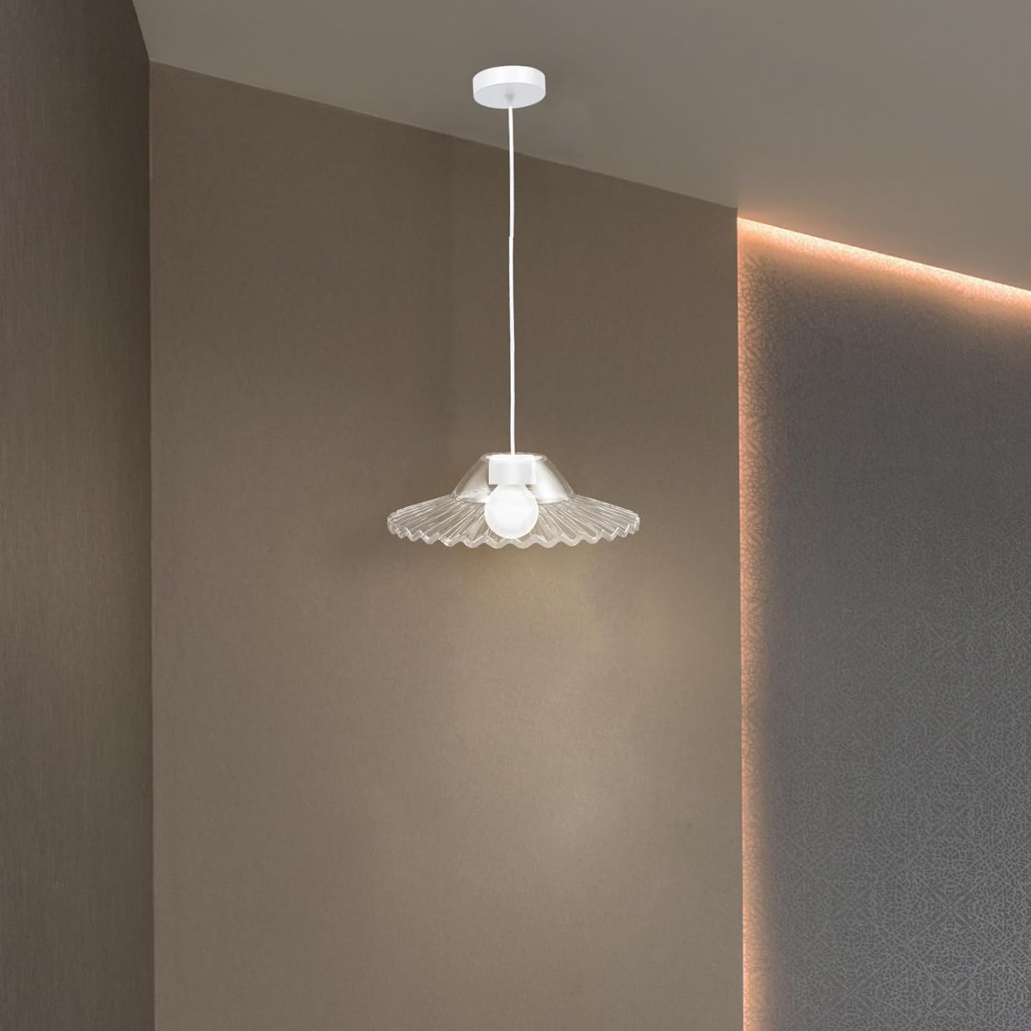 Decorative Glass Lamp Shade Pendant Lamp Shade Cover for Living Room Replacement for Ceiling