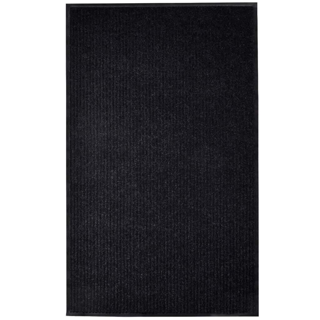 Paillassons Noir anti-saleté en PVC 117x220 cm pour stopper la boue chez vous