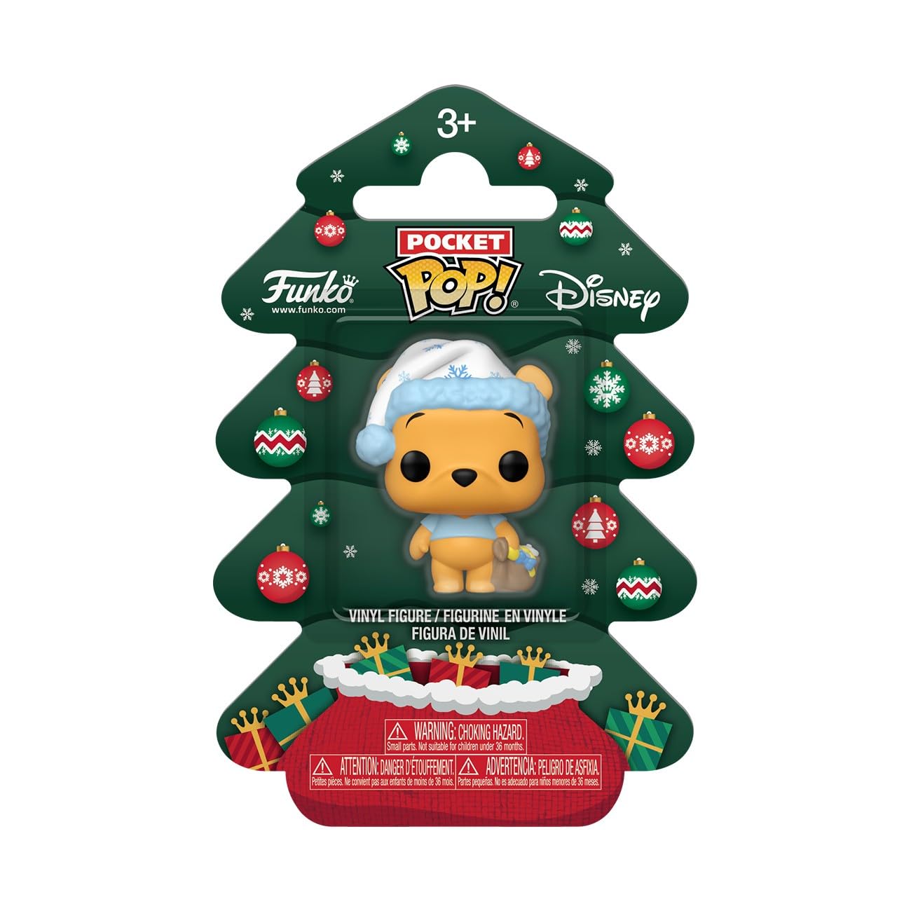 Funko Pocket POP! Holiday Tree: Winnie The Pooh - Pooh - Collectable Mini Figure - Stocking Filler - Gift Idea - Official Merchandise