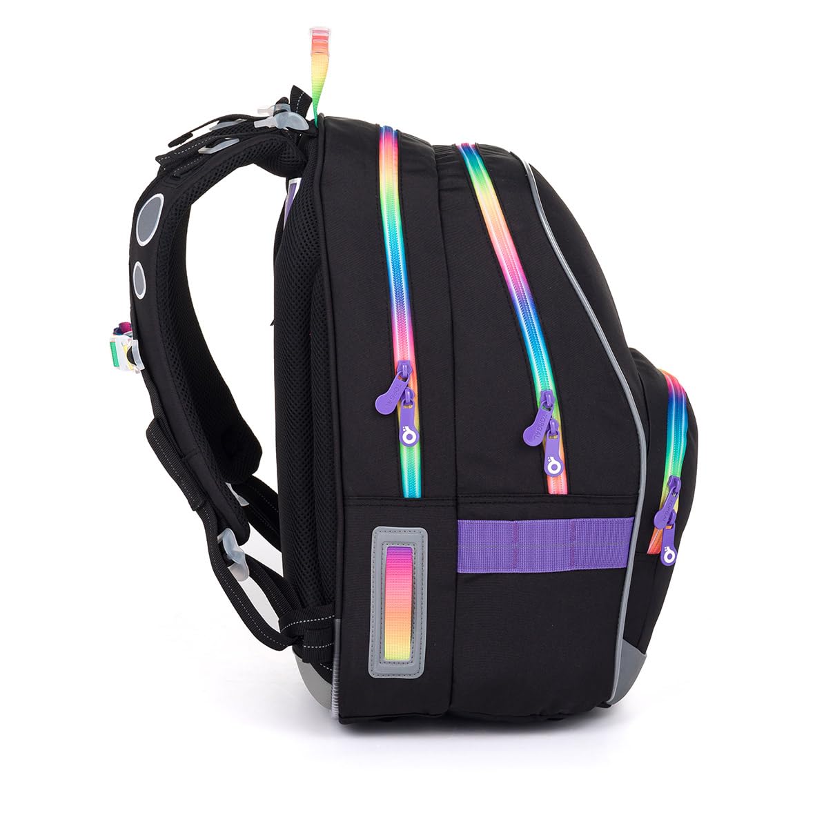 TOPGAL KIMI Schulrucksack ab der 2. Klasse (ca. 125 cm), ergonomisch & leicht, wasserabweisend, mit reflektierenden Elementen, 26 L Schulranzen mit Brustgurt & Rückenpolsterung (Schwarz 2)