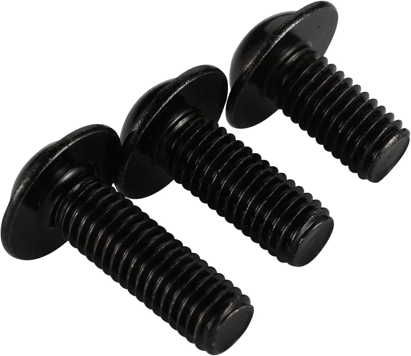 M8-1.25 x 40mm Flanged Button Head Socket Cap Screw Bolts, Allen Socket Drive, Stainless Steel 304, Black Oxide Finish, Quantity 10