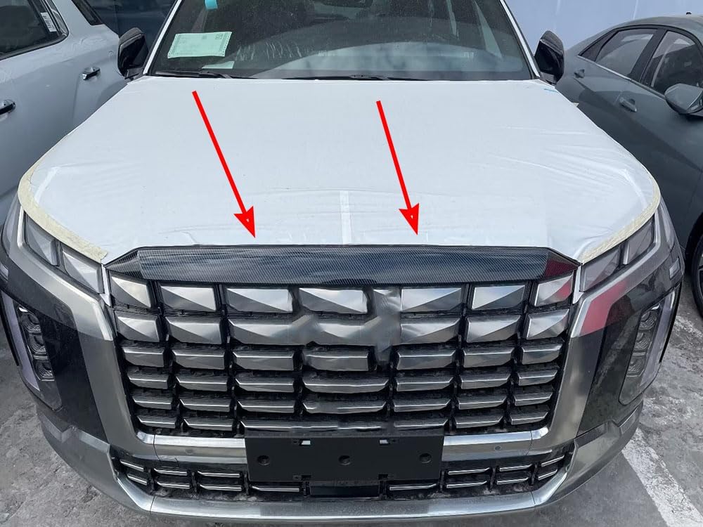 Hood Grill Cover Front Machine Bonnet Mold Trim for Hyundai Palisade 2023 2024 2025 Front Bumper Grille Garnish Hood Molding